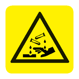 Pericolo sostanze corrosive