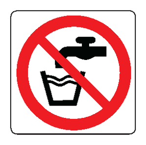 Vietato bere acqua non potabile