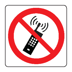 Vietato tenere i telefoni mobili accesi